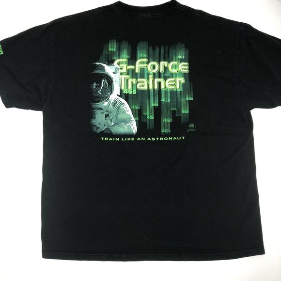 Y2K Kennedy Space Center T Shirt "Train Like an Astronaut" 4Gs Tech Black XL - Picture 2 of 8